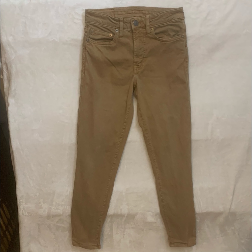 American Eagle Womens Brown Flex Jeans 26x26 Sz  6 Ankle